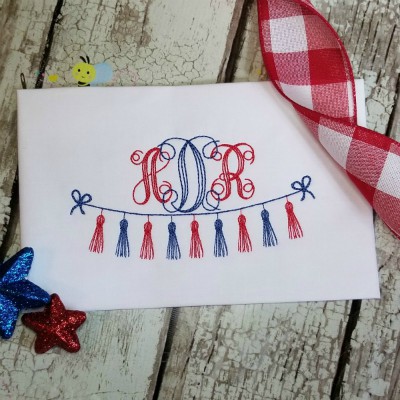 tassels bunting embroidery